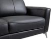 Vente-unique - BATUCO Sofa Leder Schwarz - B 86 cm x H 82 cm x L 200 cm Bild 4