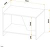 RICOO Couchtisch mit Stauraum 75 x 50 x 50 cm, Couchtisch Holz, Wohnzimmertisch für Couch Eiche Rustikal – WM091-ER, Tisch Wohnzimmer Tisch, Sofatisch, Coffee Table, Couchtisch klein Bild 2