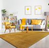 Paco Home Waschbarer Teppich Wohnzimmer Schlafzimmer Kurzflor rutschfest Flauschig Weich Moderne Einfarbige Muster, Grösse:100x200 cm, Farbe:Gelb Bild 2