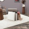 HOME DECO FACTORY, HD0276, Cotele Scott Beige Faltbare Ottoman-Truhe, Weichheit, Möbel, Sitz, Faltbare Truhe und Bank, 38 x 38 x 38 cm, Sitzhöhe 38 cm, Beige Bild 2
