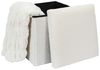 HOME DECO FACTORY, HD0276, Cotele Scott Beige Faltbare Ottoman-Truhe, Weichheit, Möbel, Sitz, Faltbare Truhe und Bank, 38 x 38 x 38 cm, Sitzhöhe 38 cm, Beige Bild 5