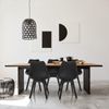 hjh OFFICE Schalenstuhl 4er Pack Scandi P Kunststoff, Esszimmerstuhl mit gepolstertem Sitz, Schwarz, 830116 Bild 2