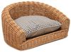 Hundebett Prince 64x43 cm, Weide geflochten, mit Kissen braun Bild 2
