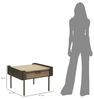 Dmora Couchtisch Bioglio 60 x 60 x 41 cm Grau mit Schublade Bild 3