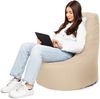 Patchhome Gamer Kissen Lounge Kissen Sitzsack Sessel Sitzkissen In & Outdoor geeignet fertig befüllt | Creme - Ø 75cm x Höhe 80cm - in 2 Größen und 25 Farben Bild 3
