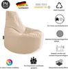 Patchhome Gamer Kissen Lounge Kissen Sitzsack Sessel Sitzkissen In & Outdoor geeignet fertig befüllt | Creme - Ø 75cm x Höhe 80cm - in 2 Größen und 25 Farben Bild 5