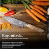 ZAYIKO Damastmesser KINONE kleines Chefmesser - 15,5cm Klinge - Wurzelholzgriff Birke - VG-10 Stahlkern Bild 4