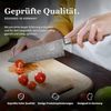 ZAYIKO Damastmesser KINONE kleines Chefmesser - 15,5cm Klinge - Wurzelholzgriff Birke - VG-10 Stahlkern Bild 5