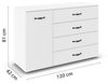 rauch Aditio Box, Kommode, 1-türig, 4 Schubladen, mit Softclose-Funktion, Farbe Weiß, BxHxT 120x81x42cm Bild 3