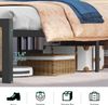 YITAHOME Bettrahmen, LED mit Kopfteil, USB-Anschlüssen und Ladeanschlüssen, Metall-Plattform-Bettrahmen mit 2 Ablagen, kein Boxspringbett erforderlich, Super-King-Size-Größe, Holzfarbe Bild 5
