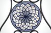 Kobolo 4-Fußstuhl Metallstuhl Dekostuhl - Mosaik weiß-blau - H 92 cm (zusammenklappbar, 1 St) Bild 5