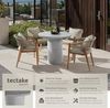 tectake Gartentisch Bakontisch Rund Talmi, für In- & Outdoor, wetterfest, 86,5x75,5cm (1-St, 1 tlg), Runder Gartentisch aus wetterfestem Magnesiumoxid Bild 4