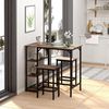 HOMCOM Bartisch Bartisch-Set mit 2 Barhockern Bild 2