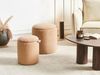 Pouf mit Stauraum 2er Set BEREA Bouclé Hellbraun Bild 2