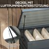 Outsunny Gartenbox mit Griffen Rollen Schloss (311 Liter Auflagenbox, 1 St, Wasserdicht Abschließbar Gartentruhe), für Garten Balkon 120 x 62cm Dunkelgrau Bild 5