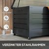 Outsunny Gartenbox mit Griffen Rollen Schloss (311 Liter Auflagenbox, 1 St, Wasserdicht Abschließbar Gartentruhe), für Garten Balkon 120 x 62cm Dunkelgrau Bild 4