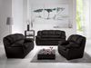 Mivano 3-Sitzer Sofa Casino, Große Ledercouch mit moderner Kontrastnaht, 191 x 88 x 92, Kunstleder Schwarz Bild 2