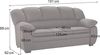 Mivano 3-Sitzer Sofa Casino, Große Ledercouch mit moderner Kontrastnaht, 191 x 88 x 92, Kunstleder Schwarz Bild 5