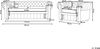 Sofa Set Leder schwarz 4-Sitzer CHESTERFIELD Bild 3