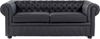 Sofa Set Leder schwarz 4-Sitzer CHESTERFIELD Bild 4