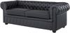 Sofa Set Leder schwarz 4-Sitzer CHESTERFIELD Bild 5