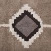 Teppich Baumwolle beige 160x230 cm geometrisches Muster Fransen Kurzflor GEYVE Bild 5