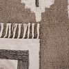 Teppich Baumwolle beige 160x230 cm geometrisches Muster Fransen Kurzflor GEYVE Bild 4