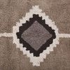 Teppich Baumwolle beige 160x230 cm geometrisches Muster Fransen Kurzflor GEYVE Bild 5