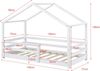 en.casa Hausbett 70x140 cm Weiß, inkl. Lattenrost und Rausfallschutz Bild 3