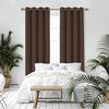 Deconovo Blickdichte Gardinen Vorhang Blickdicht Ösenvorhang Thermovorhang, 180x140 cm(HöhexBreite), Braun, 2er Set Bild 5