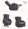 HOMCOM Massagesessel mit Liege-, Heiz- und Massagefunktion (Relaxsessel, 1-St, Fernsehsessel), mit Typ-C- und USB-Anschlüssen, Becherhalter, Dunkelgrau Bild 3