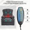 HOMCOM Massagesessel mit Liege-, Heiz- und Massagefunktion (Relaxsessel, 1-St, Fernsehsessel), mit Typ-C- und USB-Anschlüssen, Becherhalter, Dunkelgrau Bild 5