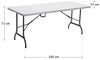 HATTORO Buffettisch Klapptisch Campingtisch Gartentisch Tisch Koffer 180 cm Grau Bild 3