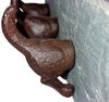 Wandhaken mit 4 Haken "Hundeschwanz" aus Schiefer und Gusseisen Bild 3