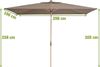 Doppler Sonnenschirm / Kurbelschirm "Alu Wood Ultra 300 x 200 Auto Tilt", greige, 300 x 200 cm Bild 5