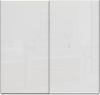 Forte SOPHISTISPACE Kleiderschrank 220, moderner Schwebetürenschrank, 2-türig, Einlegeböden, Kleiderstange, Holzwerkstoff, Weiß/Weiß Glanz, 220,1 cm breit x 210,5 cm hoch x 62,9 cm tief Bild 4