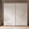Forte SOPHISTISPACE Kleiderschrank 220, moderner Schwebetürenschrank, 2-türig, Einlegeböden, Kleiderstange, Holzwerkstoff, Weiß/Weiß Glanz, 220,1 cm breit x 210,5 cm hoch x 62,9 cm tief Bild 2