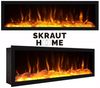 Skraut Home | Bücherregal Bibliothek | Bookshelf, Bookcase | 230 x 186 x 25 cm | Wohnzimmer, Esszimmer, Büro | Elektrokamin | Moderner Stil | Eiche Schwarz Bild 4