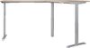 Maja 'Edjust' Schreibtisch, Platingrau/ Sonoma Eiche, 248x72 - 120x157 cm Bild 1