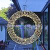 BURI Lichterkette LED Lichterkranz 50cm mit Timer warmweiß Drahtkranz Weihnachtsdeko, Lichterkranz Bild 4