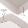 Blumtal® Basics Jersey Spannbettlaken Topper 100x200 cm -Oeko-TEX Zertifiziert, 100% Baumwolle Bettlaken, bis 7cm Topperhöhe, Moonlight Grey - Grau Bild 4