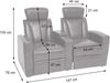 2er Kinosessel HWC-H30, Relaxsessel Fernsehsessel Zweisitzer Sofa, Staufach Soft Touch Kunstleder MVG ~ braun Bild 3