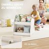 AIYAPLAY Spielzeugtruhe mit Rädern, 4 Regalen (Kinderregal, 1 St, 2-stöckiges Spielzeugregal), für Kinderzimmer, Spielzimmer, Wohnzimmer, 54 x 50 x 56 cm, Weiß Bild 5