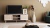 Newroom Sideboard Mila, TV Board Sonoma Eiche Rattan Optik Modern Boho TV Schrank Bild 4