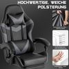 DUMOS Bürostuhl Ergonomisch Schreibtischstuhl mit Lendenwirbelstütze(Schwarz), Verstellbaren Armlehnen Drehstuhl, Höhenverstellbarer Office Chair Bild 5