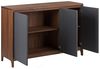 Sideboard dunkler Holzfarbton / grau 3 Türen MEDFORT Bild 4