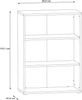 FORTE Keflavik Schrank, Holzwerkstoff, Weiß/Grau/Braun, 84,5 x 115,1 x 41,5 cm Bild 2
