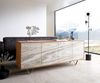 Sideboard Kleo 175 cm Akazie Natur 4 Türen V-Fuß Edelstahl Bild 2