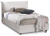Talamo Italia - Doppelbett Olivia, Bettkasten mit Kunstlederbezug, 100 % Made in Italy, Öffnung vorne, geeignet für Matratzen 120x200 cm, Weiß Bild 3