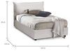 Talamo Italia - Doppelbett Olivia, Bettkasten mit Kunstlederbezug, 100 % Made in Italy, Öffnung vorne, geeignet für Matratzen 120x200 cm, Weiß Bild 2